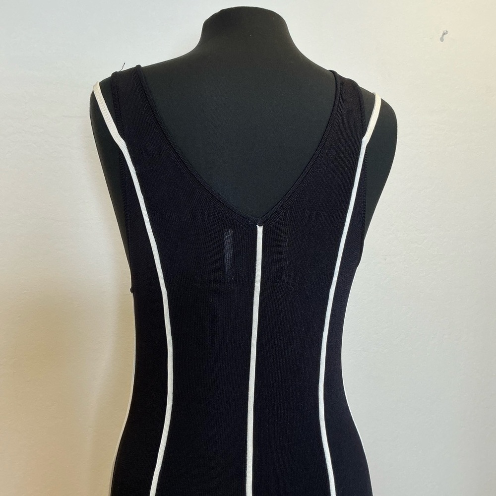 3.1 PHILLIP LIM V-Neck Tank Lux Viscose Midi Dress with Piping Trim Size Large - Picture 7 of 16